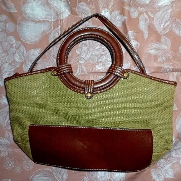 Croft and Barrow Faux Straw Lightweight Handbag - Picture 1 of 13